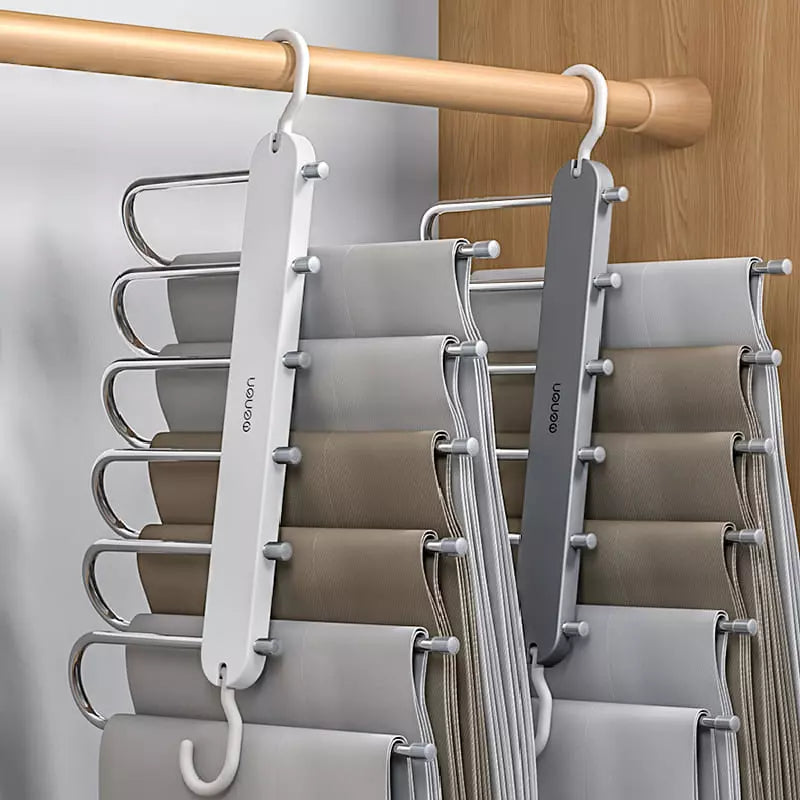 6-in-1 Multifunctional Pants Hanger – Space-Saving Closet Organizer Rack