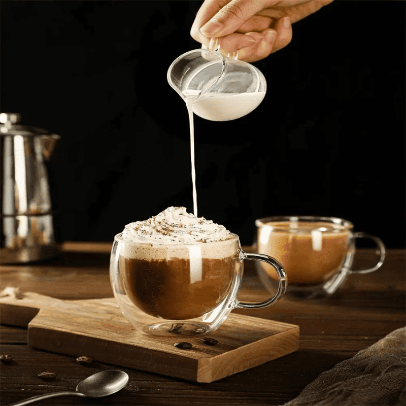 Double Wall Glass Mug – Heat Resistant Coffee & Tea Cup