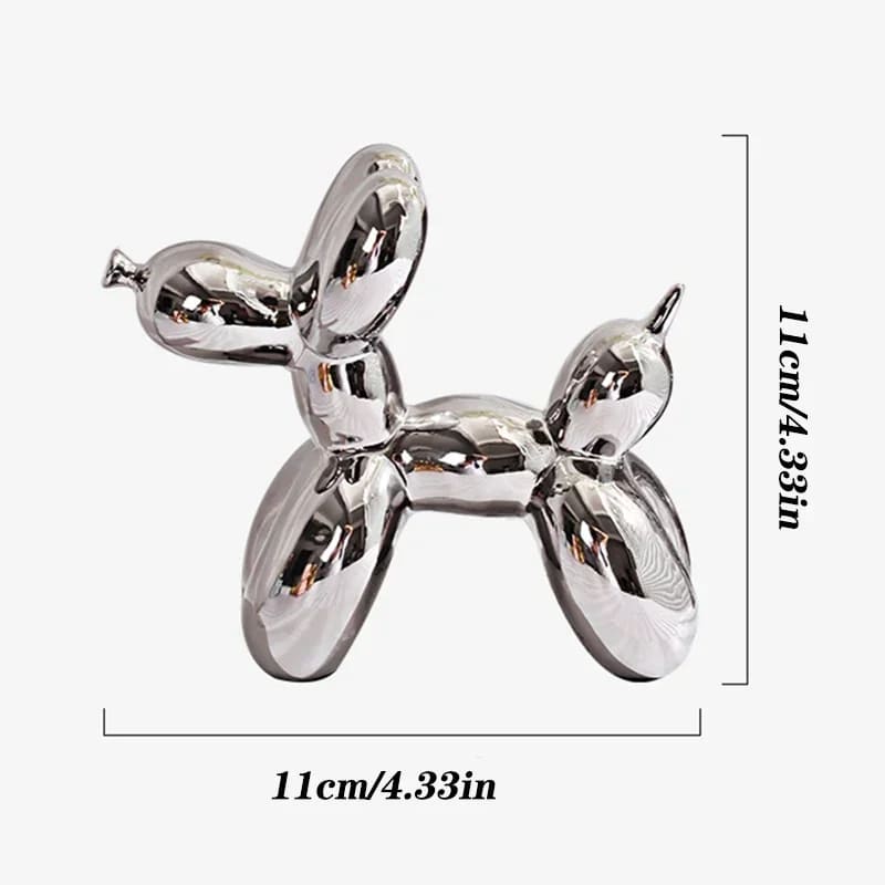 Ceramic Balloon Dog Statue — Playful Modern Decor