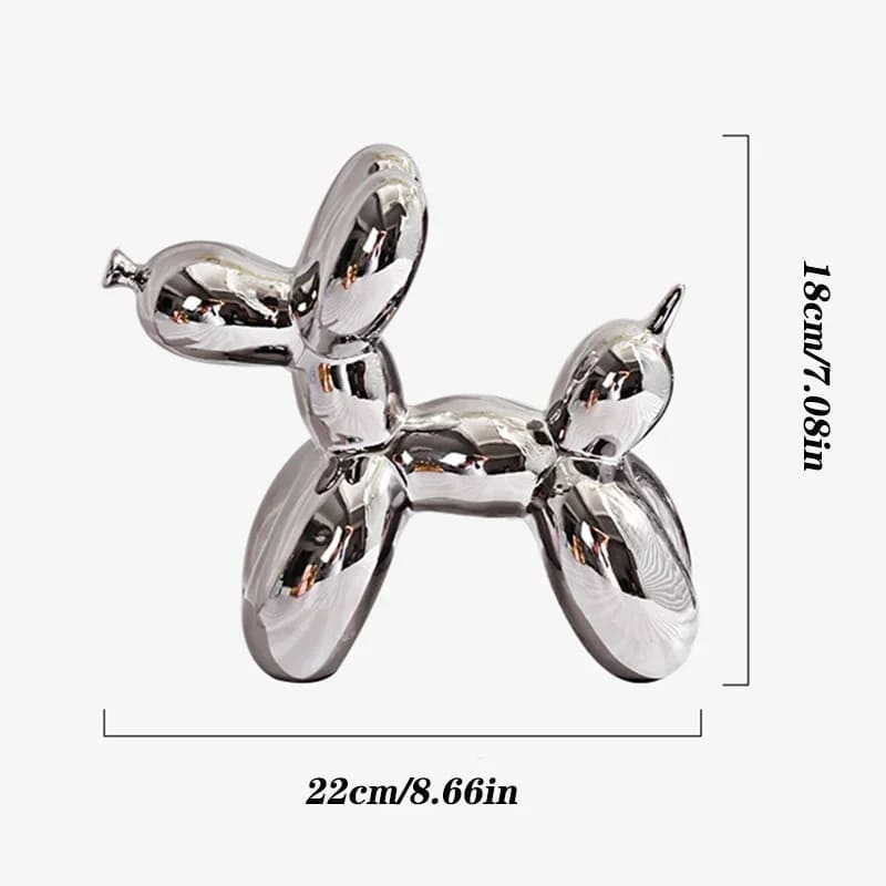 Ceramic Balloon Dog Statue — Playful Modern Decor