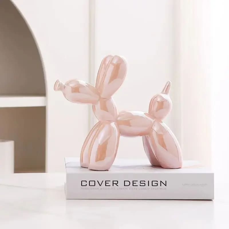 Ceramic Balloon Dog Statue — Playful Modern Decor