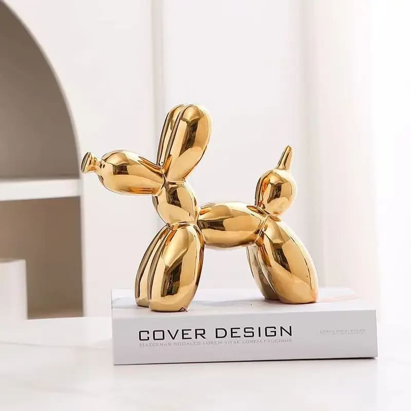 Ceramic Balloon Dog Statue — Playful Modern Decor