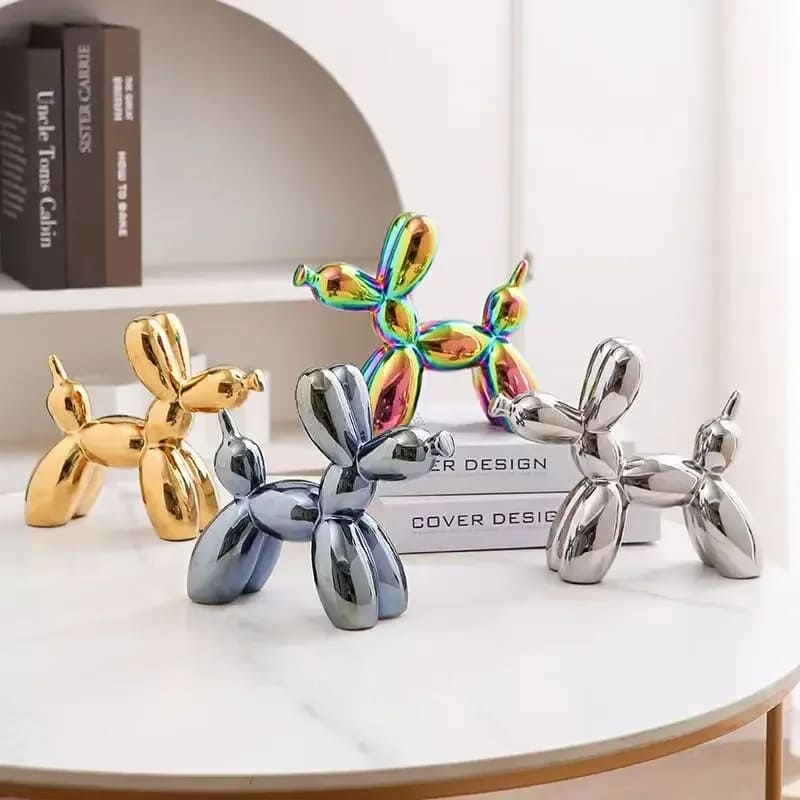 Ceramic Balloon Dog Statue — Playful Modern Decor