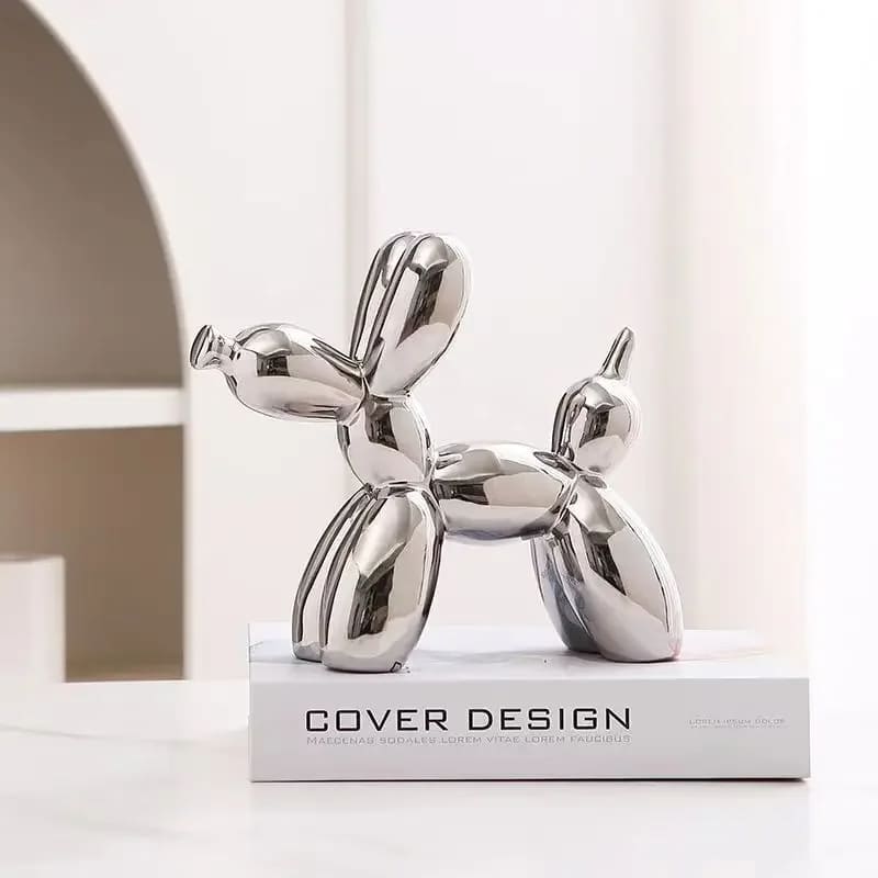 Ceramic Balloon Dog Statue — Playful Modern Decor