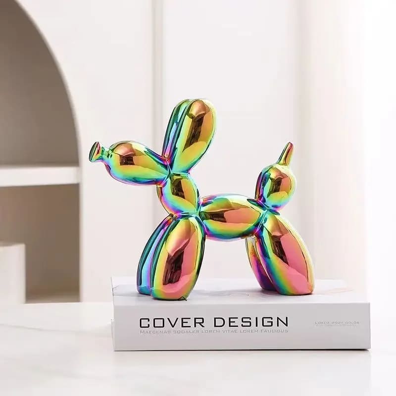 Ceramic Balloon Dog Statue — Playful Modern Decor