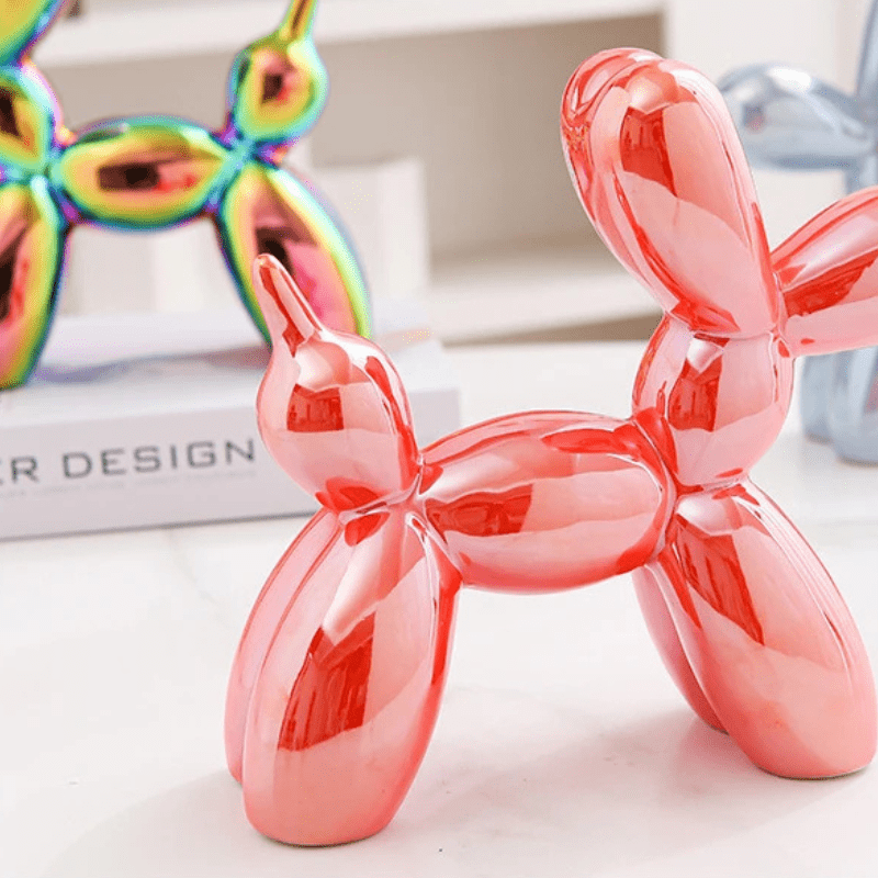 Ceramic Balloon Dog Statue — Playful Modern Decor