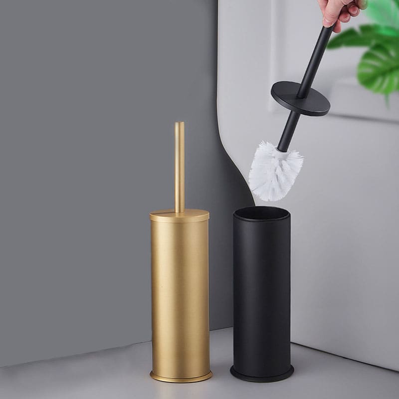 Premium Aluminum Toilet Brush with Holder