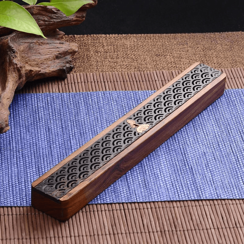Wooden Incense Holder Box – Aromatherapy Stick Burner