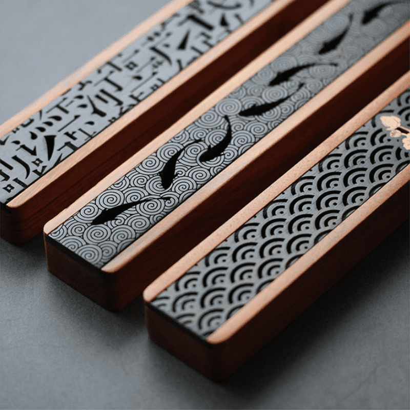 Wooden Incense Holder Box – Aromatherapy Stick Burner