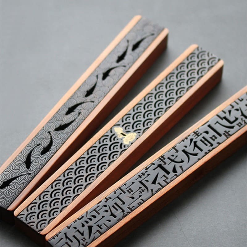 Wooden Incense Holder Box – Aromatherapy Stick Burner