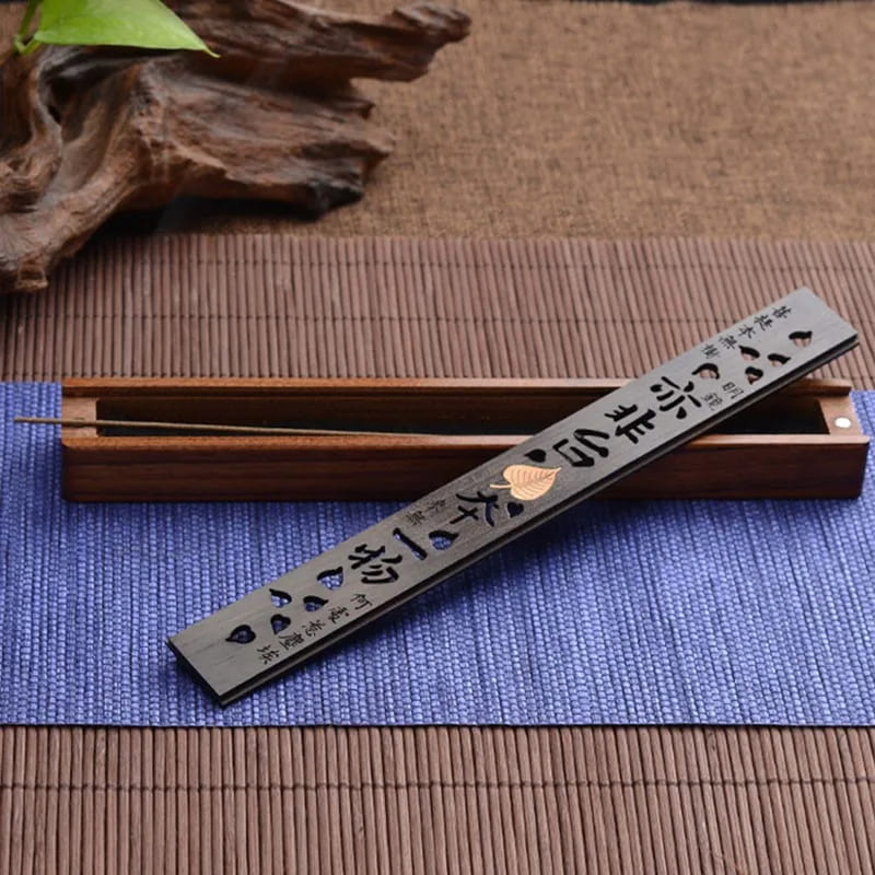Wooden Incense Holder Box – Aromatherapy Stick Burner