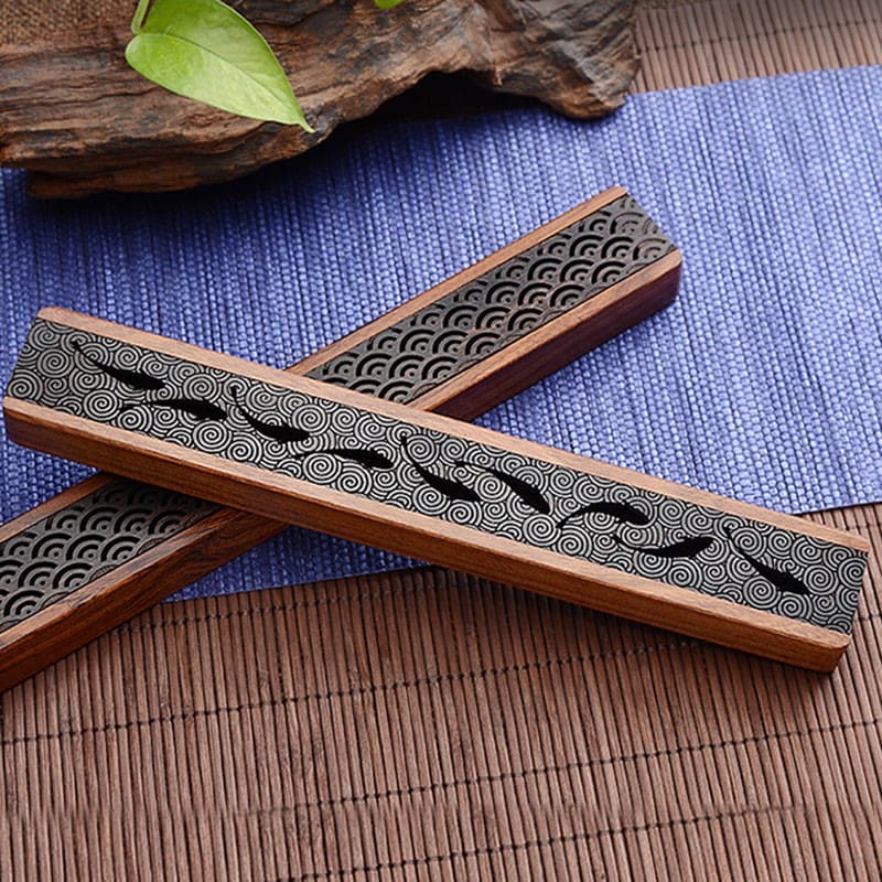 Wooden Incense Holder Box – Aromatherapy Stick Burner
