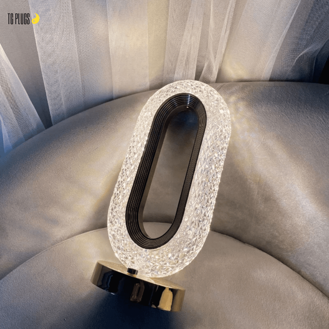 Crystal Wireless LED Table Lamp – Elegant Rechargeable Decorative Lamp for Home Decor