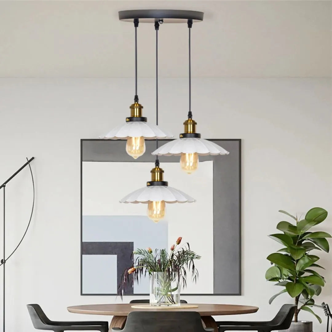 Rustic Barn Style Pendant Light – Vintage Farmhouse Ceiling Lamp for Kitchen or Loft