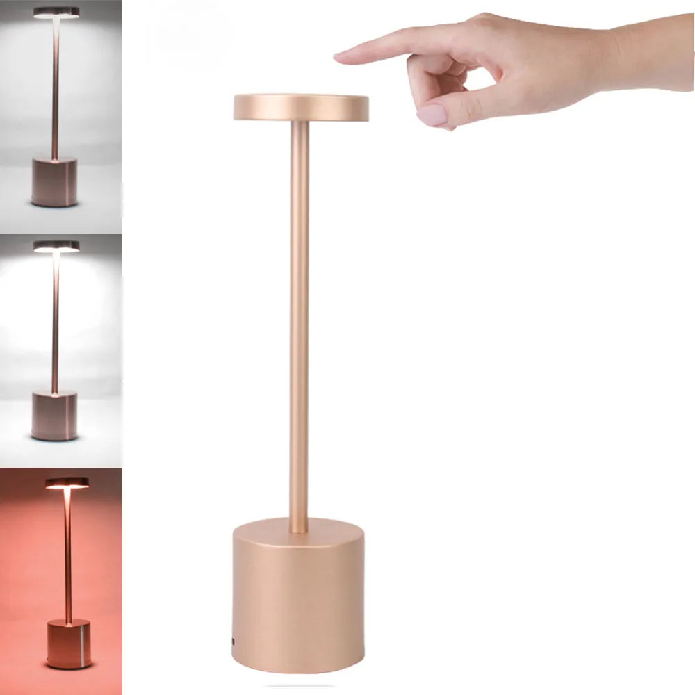 Slim Touch Table Lamp – USB Rechargeable Wireless Light for Desks, Nightstands or Study Corners