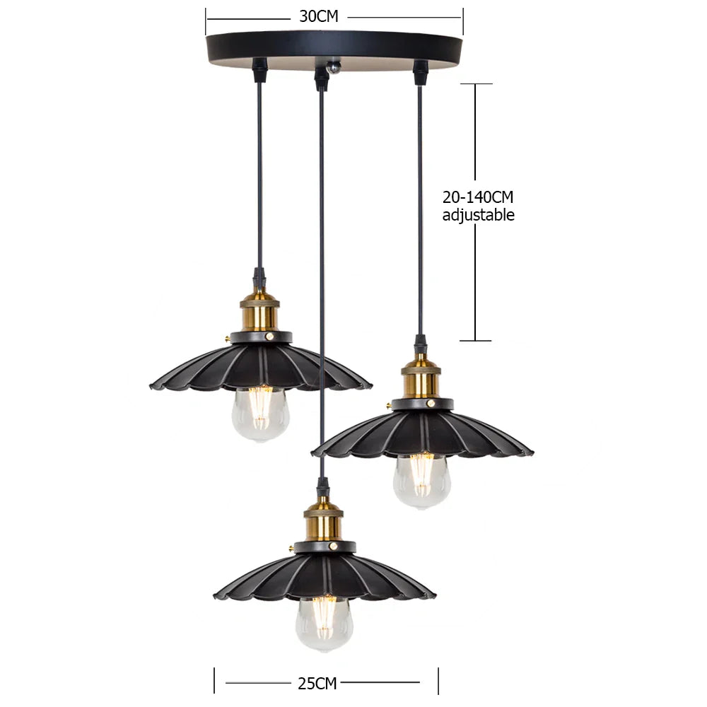 Rustic Barn Style Pendant Light – Vintage Farmhouse Ceiling Lamp for Kitchen or Loft
