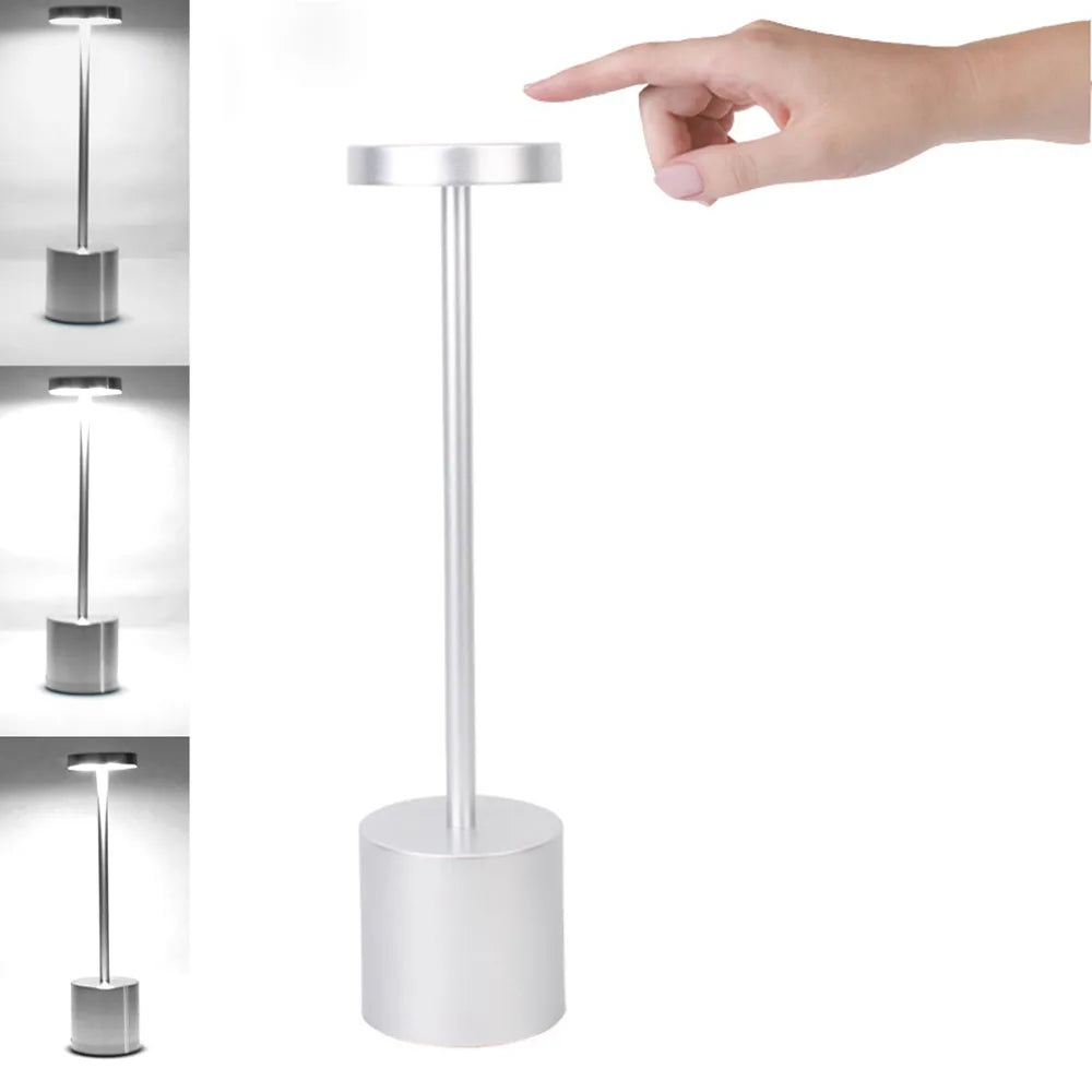 Slim Touch Table Lamp – USB Rechargeable Wireless Light for Desks, Nightstands or Study Corners