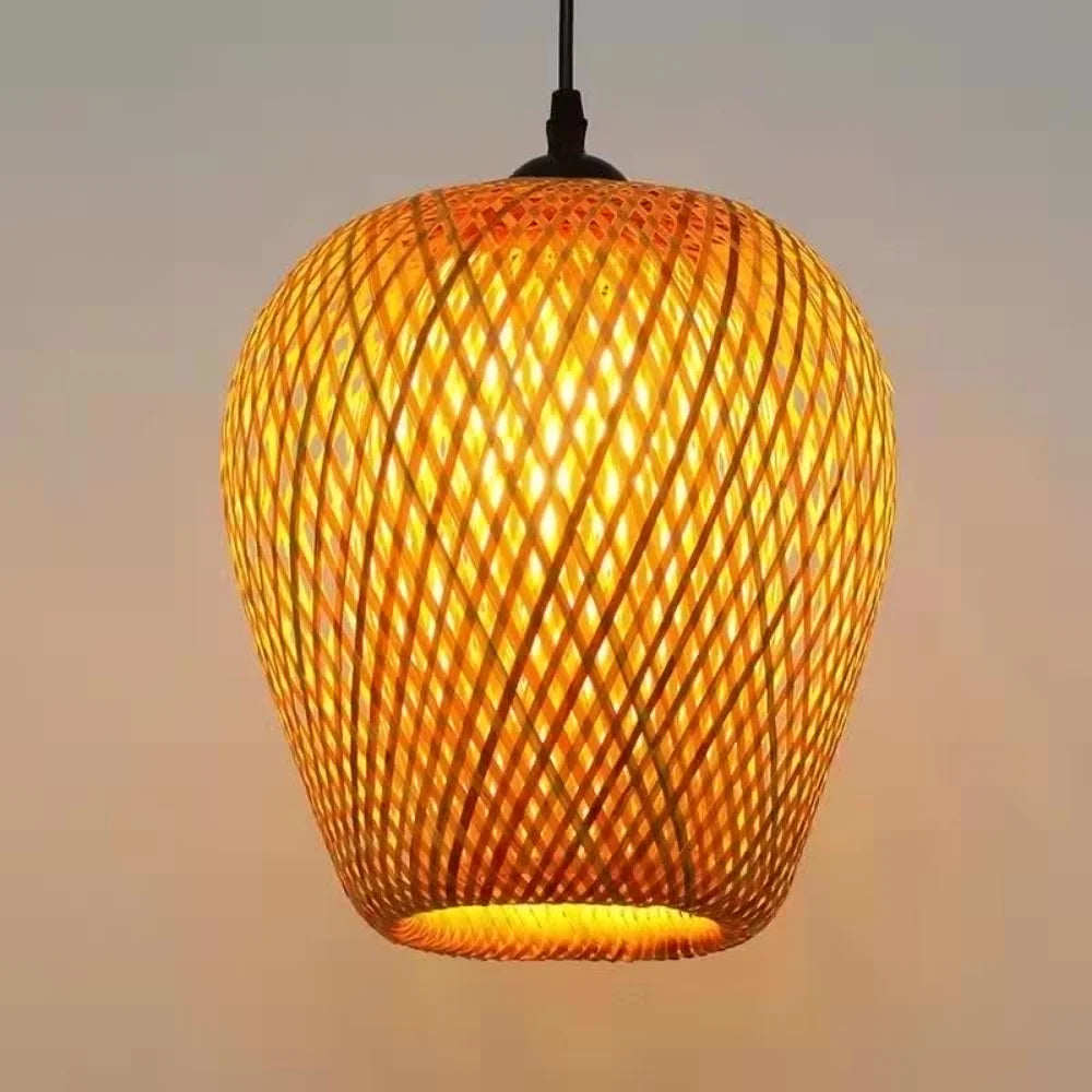 Handcrafted Bamboo Pendant Light — Natural Elegance & Cozy Lighting
