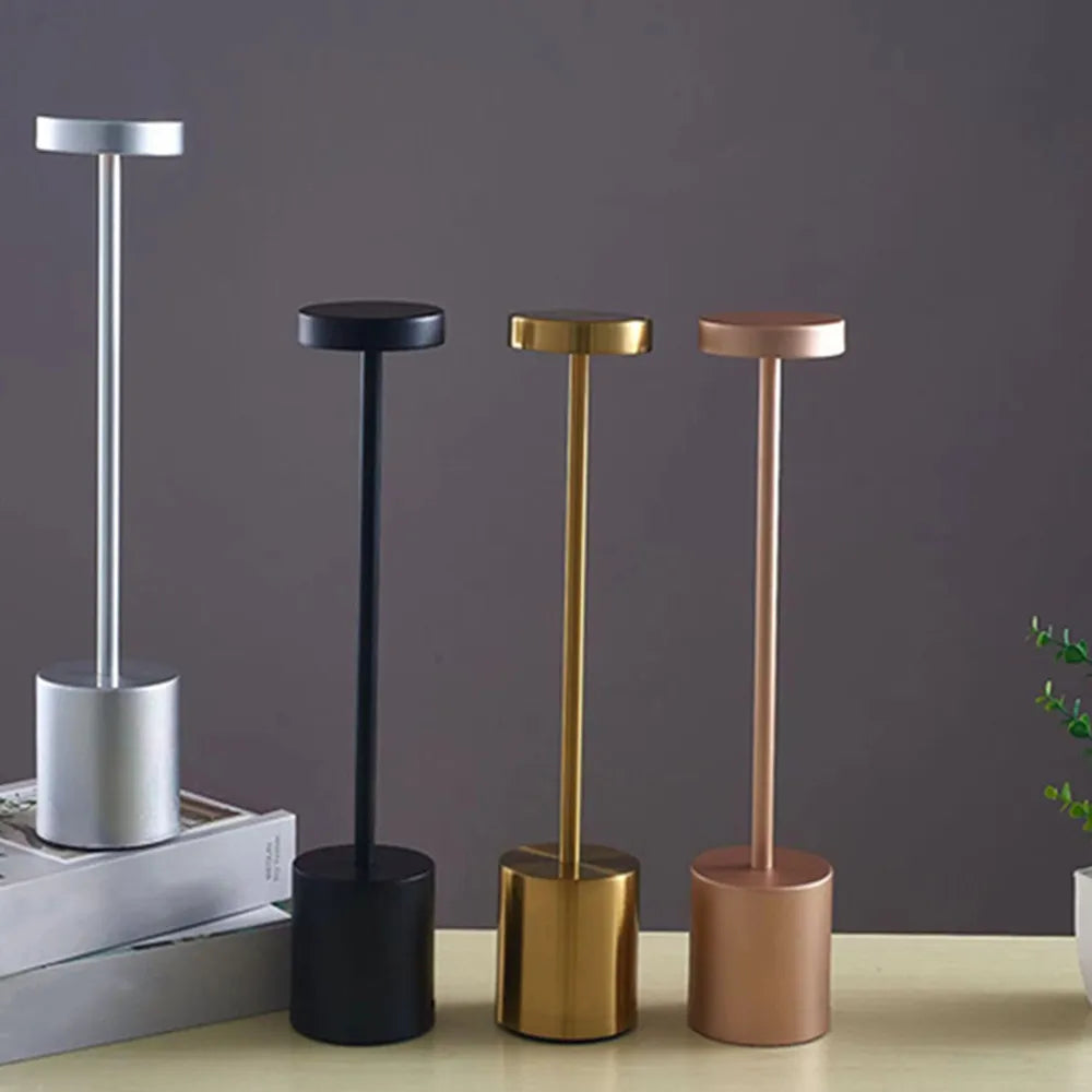 Slim Touch Table Lamp – USB Rechargeable Wireless Light for Desks, Nightstands or Study Corners