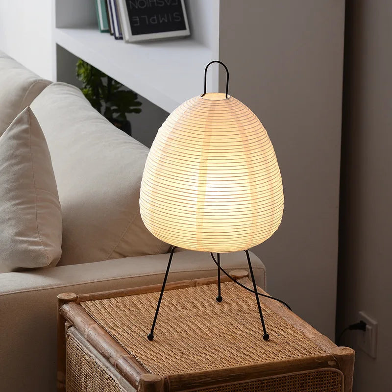 Japanese Design Table Lamp – Adjustable Light Modes with Soft Warm & White Illumination