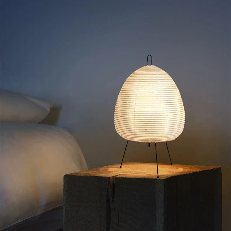 Japanese Design Table Lamp – Adjustable Light Modes with Soft Warm & White Illumination