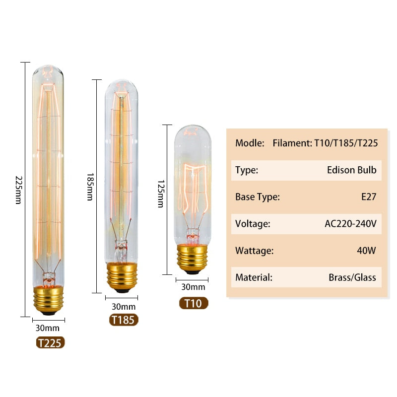 6-Piece Vintage Edison Bulb Kit – Perfect for Retro Chandeliers