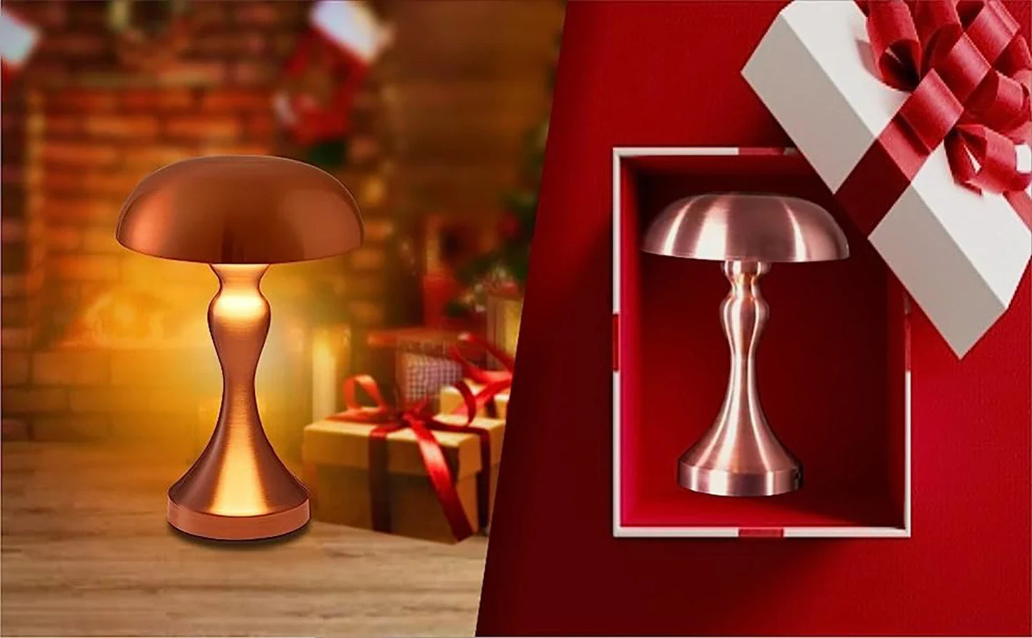 Mushroom-Shaped Wireless LED Lamp – Touch Control Bedside & Night Light Decor