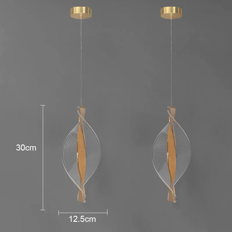 Scandinavian Helix LED Pendant Light β Nordic Design for Minimalist Interior Decor