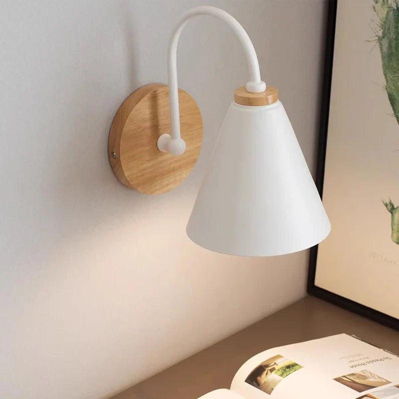 Premium Wooden Wall Sconce – Elegant Indoor LED Lamp for Bedroom, Living Room, Office & Stylish Home Lighting Decor