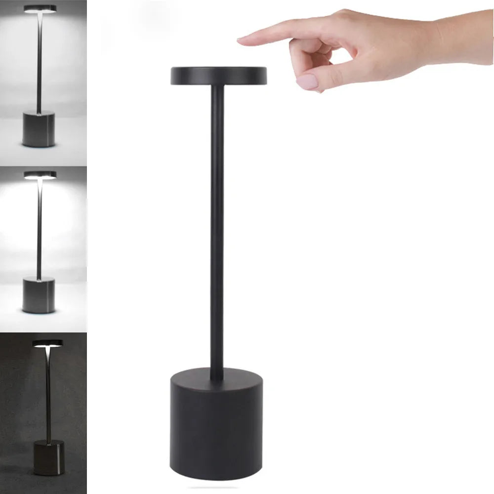 Slim Touch Table Lamp – USB Rechargeable Wireless Light for Desks, Nightstands or Study Corners