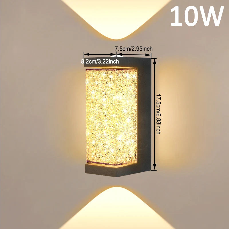 Star Outdoor Waterproof Wall Light – Modern LED Fixture for Exterior Walls, Patio & Yard