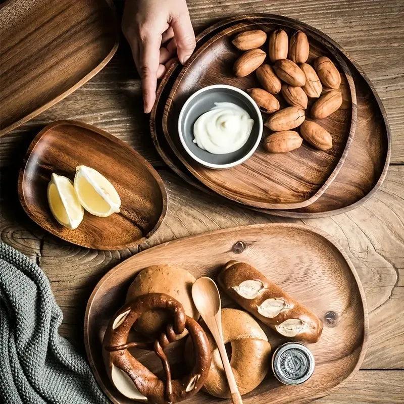 Acacia Wood Serving Tray – Rustic Elegance & Functional Kitchenware