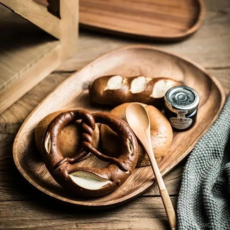 Acacia Wood Serving Tray – Rustic Elegance & Functional Kitchenware