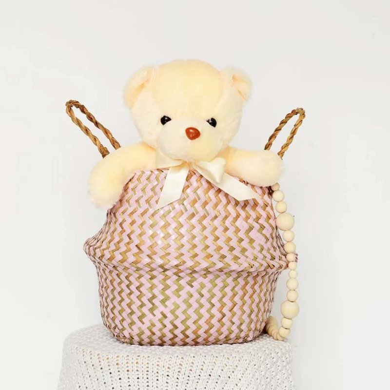 Woven Rattan Decorative Planter Basket – Rustic Boho Style Flower Pot Holder for Home & Office Plants