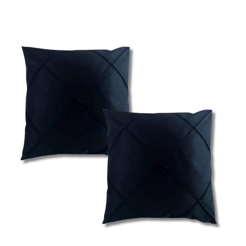 Set of 2 Luxury Draped Suede Pillow Covers