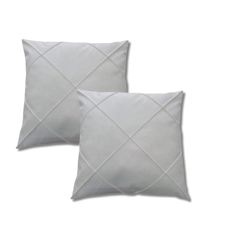 Set of 2 Luxury Draped Suede Pillow Covers