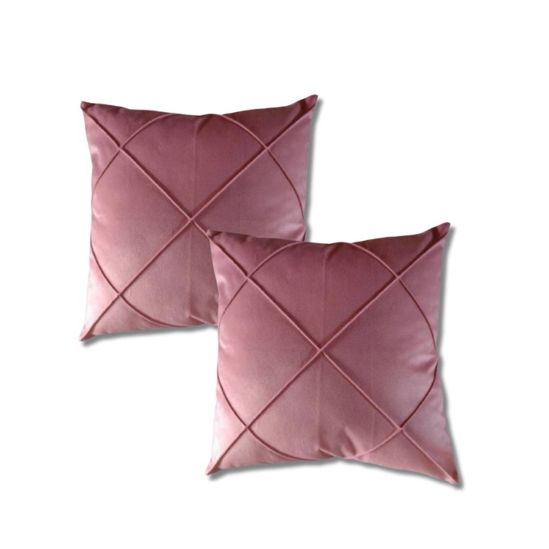 Set of 2 Luxury Draped Suede Pillow Covers
