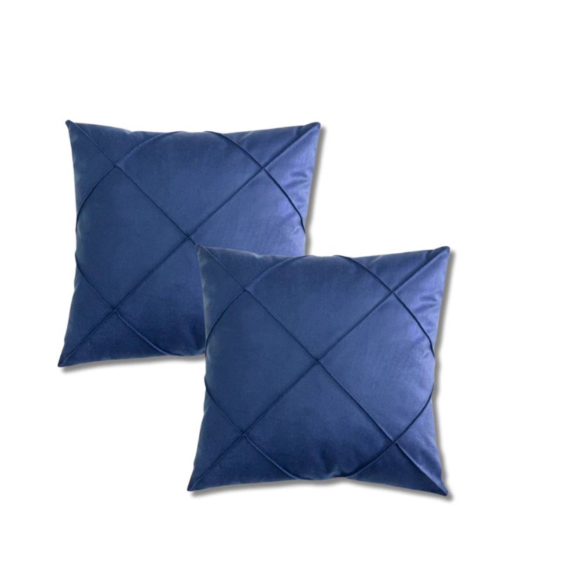 Set of 2 Luxury Draped Suede Pillow Covers