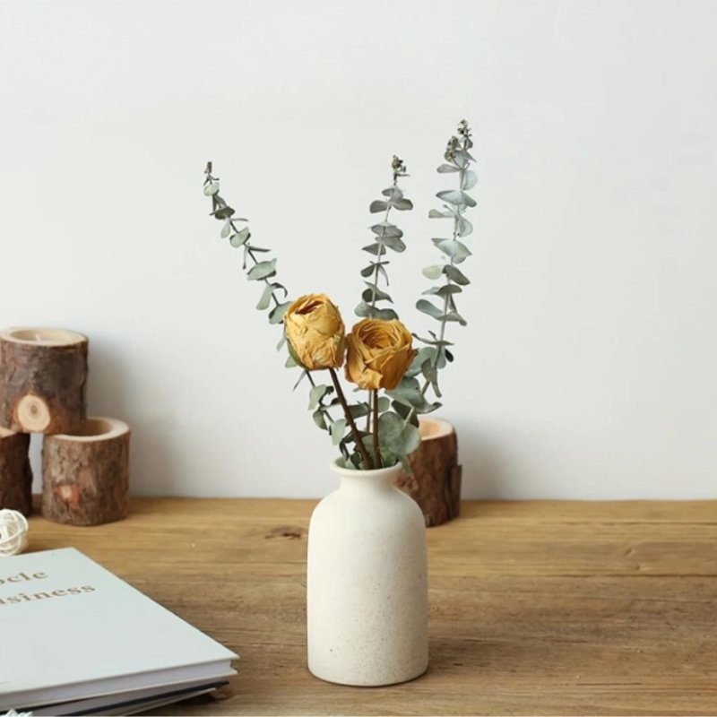 Set of 3 Ceramic Plant Vases – Elegant Decorative Flower Pots for Living Room, Bedroom & Office