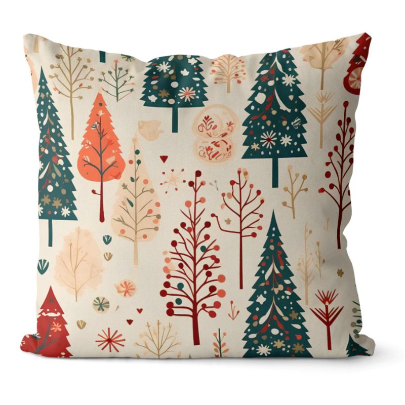 Set of 4 Delicate Christmas Pillow Covers