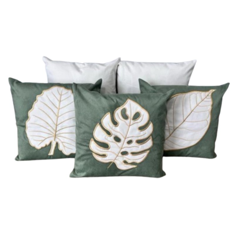 5-Piece Boho Chic Embroidered Pillow Cover Set