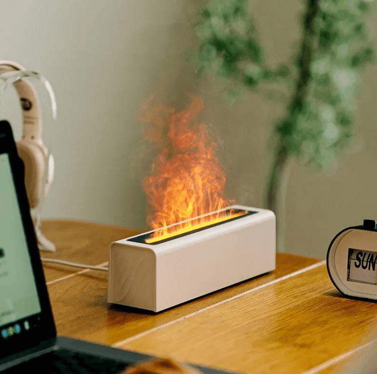 Flame Mist Diffuser & Humidifier – Aromatherapy Essential Oil Air Purifier