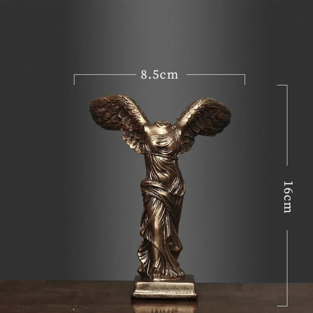 Nordic “Winged Victory” Sculpture – Inspirational Resin Statue for Home Design