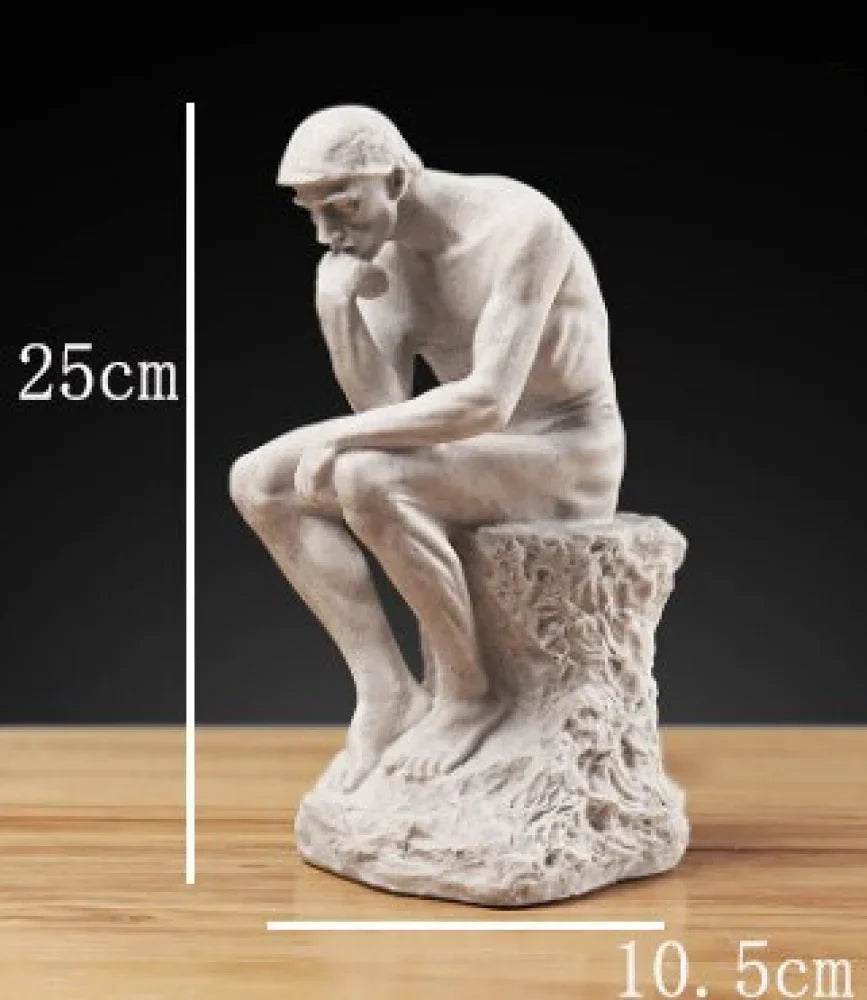 The Thinker Sculpture – Artistic Resin Statue for Study & Living Room Decor