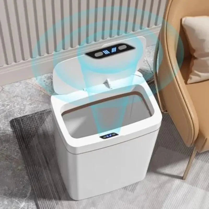 Smart Motion Sensor Trash Can 16L – Automatic Touchless Bin for Bathroom, Kitchen & Office
