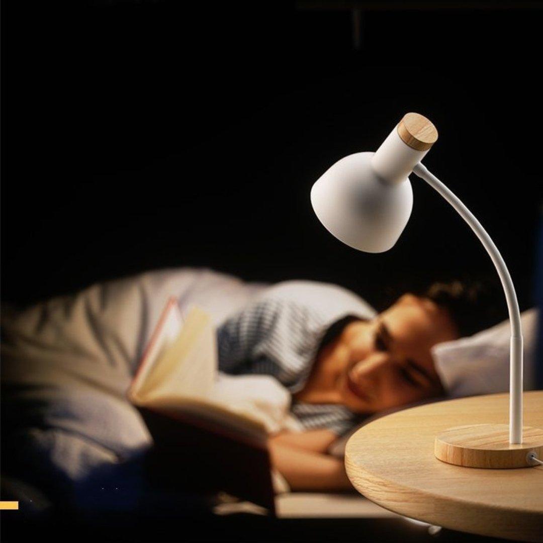 Premium Wooden LED Desk Lamp – Natural Modern Reading Light for Office, Study & Bedroom