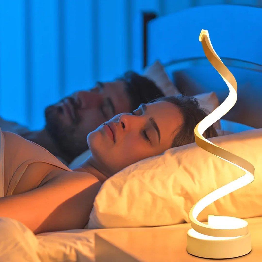 Modern Spiral LED Desk Lamp β Unique Curved Design Light for Living Room, Office & Study