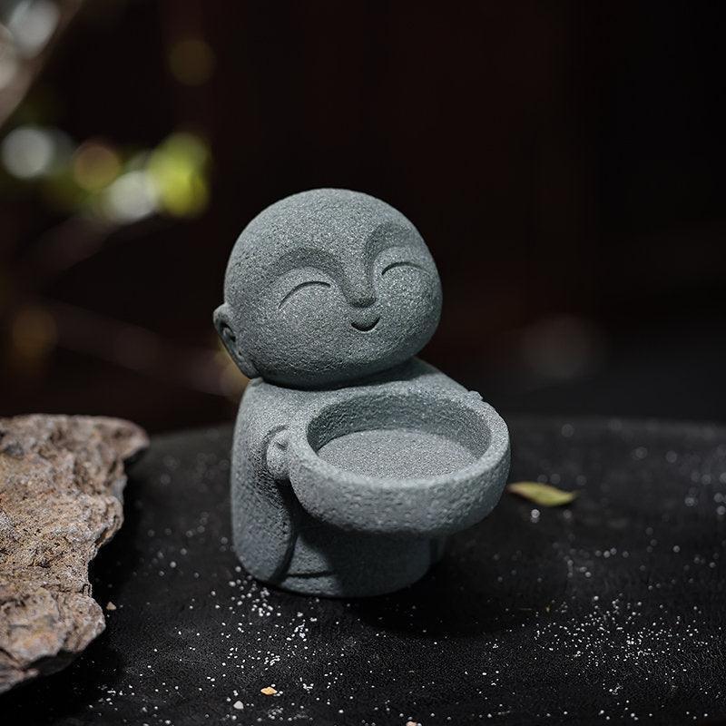Zen Monk Candle Holder β Tranquil Resin Statue Home Decoration