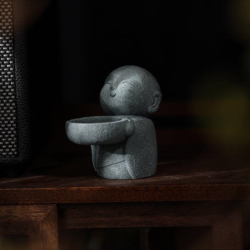 Zen Monk Candle Holder β Tranquil Resin Statue Home Decoration