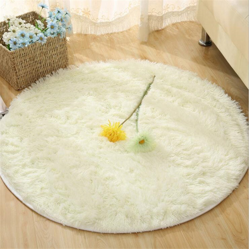 Decoreto™ Plush Round Rug – Ultra Soft Living Room & Bedroom Anti-Slip Carpet